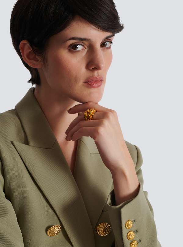 Balmain Paris Bague Chaîne En Laiton Or - Femme