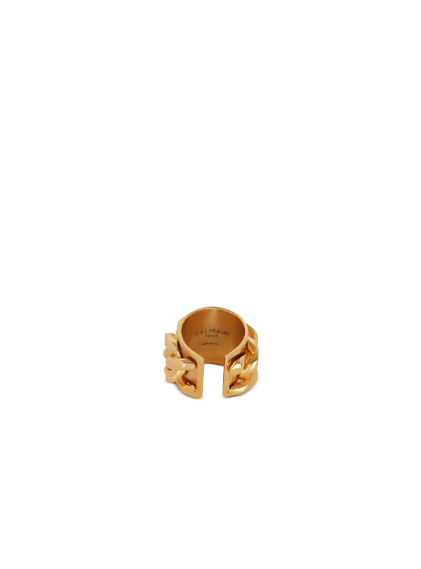 Balmain Paris Bague Chaîne En Laiton Or - Femme