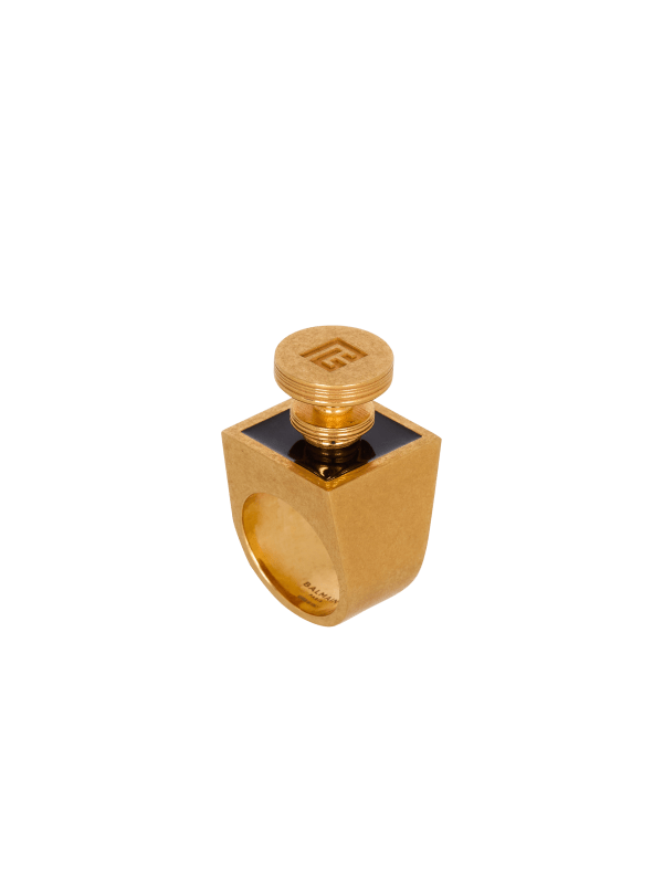Balmain Paris Bague Parfum En Laiton Or - Femme