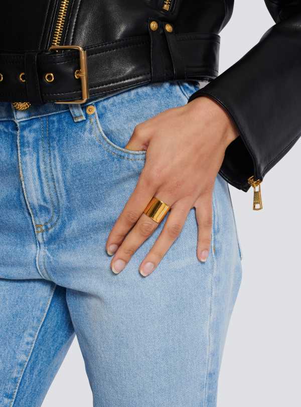 Balmain Paris Bague Tubular Or - Femme