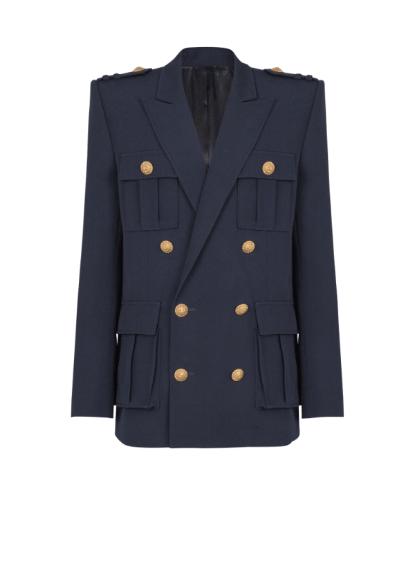 balmain paris Blazer saharienne bleu marine - Homme