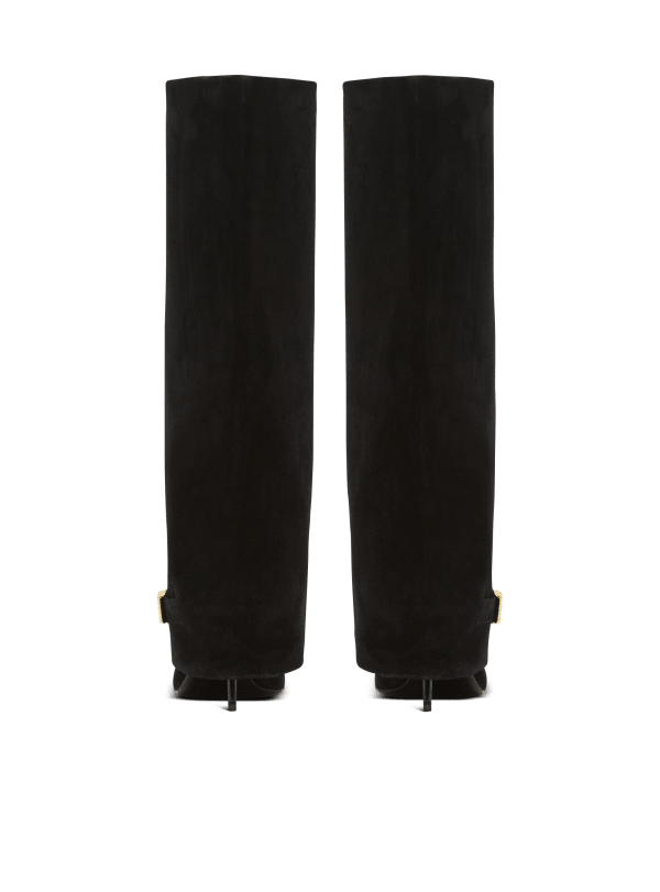 Balmain Paris Bottes Uma En Suède Noir - Femme