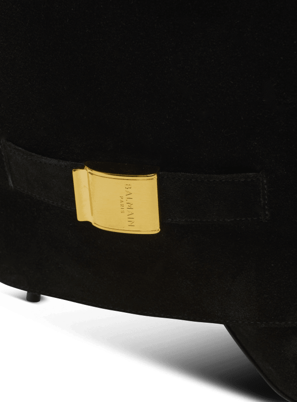 Balmain Paris Bottes Uma En Suède Noir - Femme