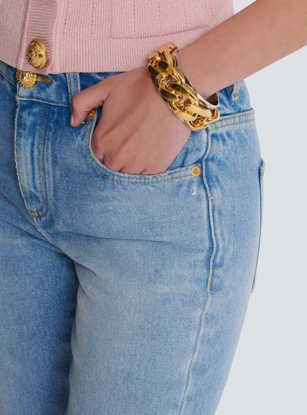 Balmain Paris Bracelet Chaîne En Laiton Or - Femme