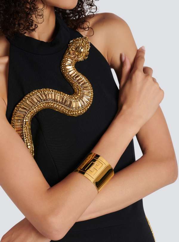 Balmain Paris Bracelet Tubular PB Or - Homme