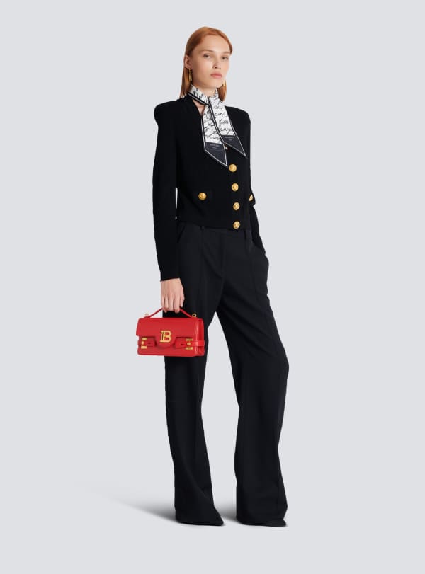 Balmain Paris Cardigan Court En Maille Noir - Femme