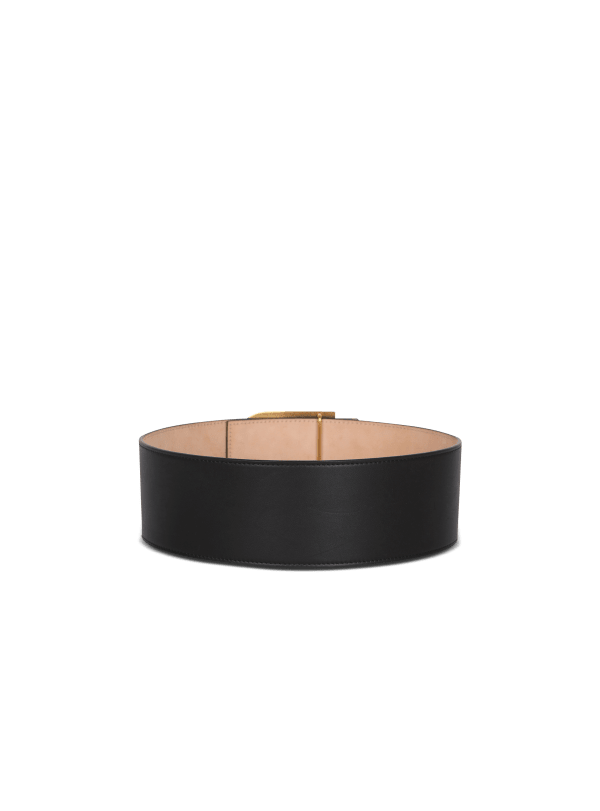 Balmain Paris Ceinture B-Belt En Cuir Noir - Femme