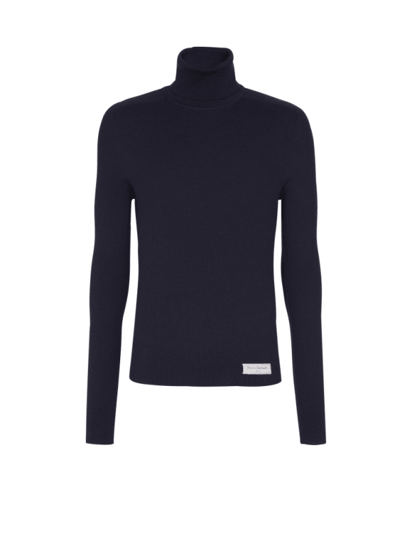 balmain paris Col roulé PB bleu marine - Homme balmain paris Col roulé PB bleu marine - Homme