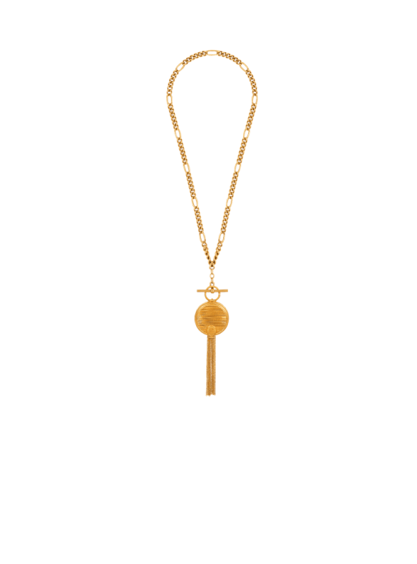 balmain paris Collier Poudrier en laiton or - Femme