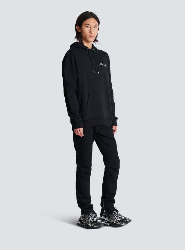 Balmain Paris Hoodie Balmain Signature Noir - Homme
