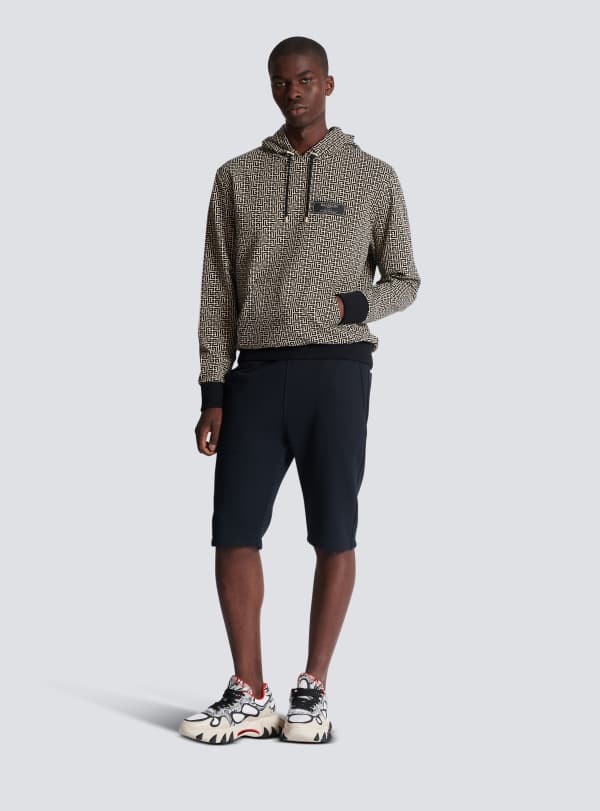 Balmain Paris Hoodie Monogramme Noir - Homme