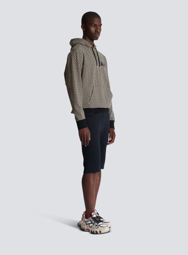 Balmain Paris Hoodie Monogramme Noir - Homme