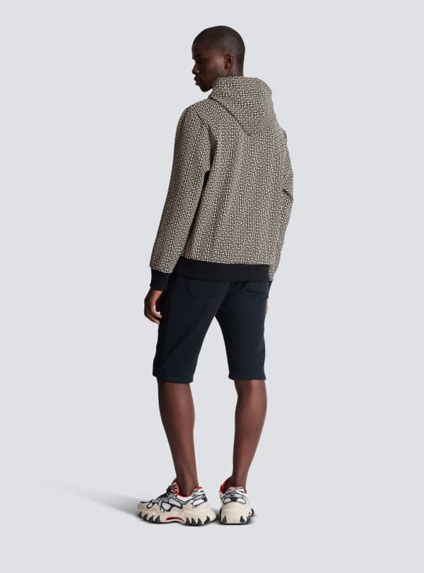 Balmain Paris Hoodie Monogramme Noir - Homme