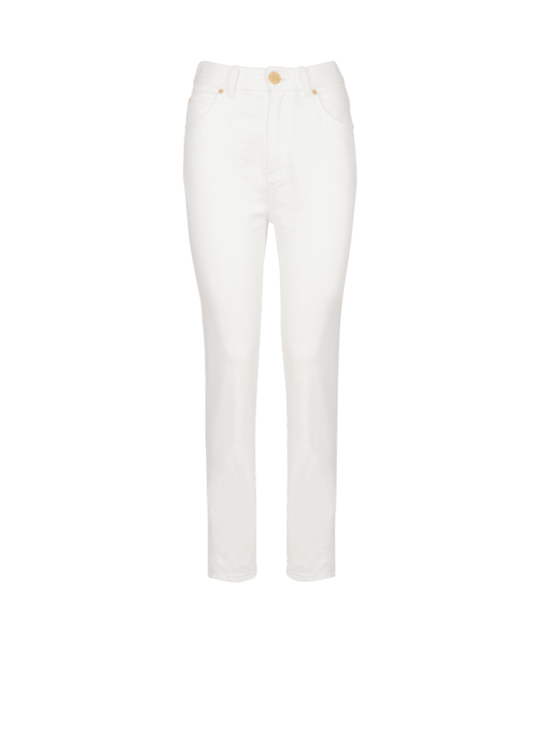 balmain paris Jean coupe slim blanc - Femme