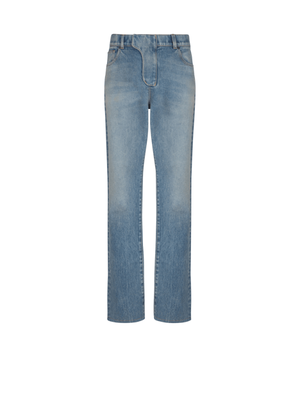 balmain paris Jean regular en denim bleu - Homme