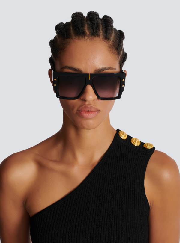Balmain Paris Lunettes De Soleil B-Grand Or - Femme