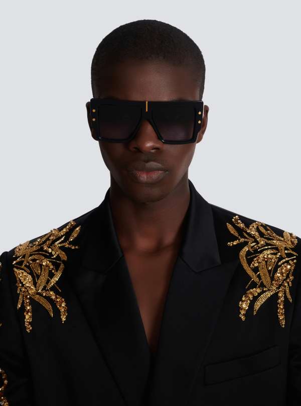 Balmain Paris Lunettes De Soleil B-Grand Or - Femme