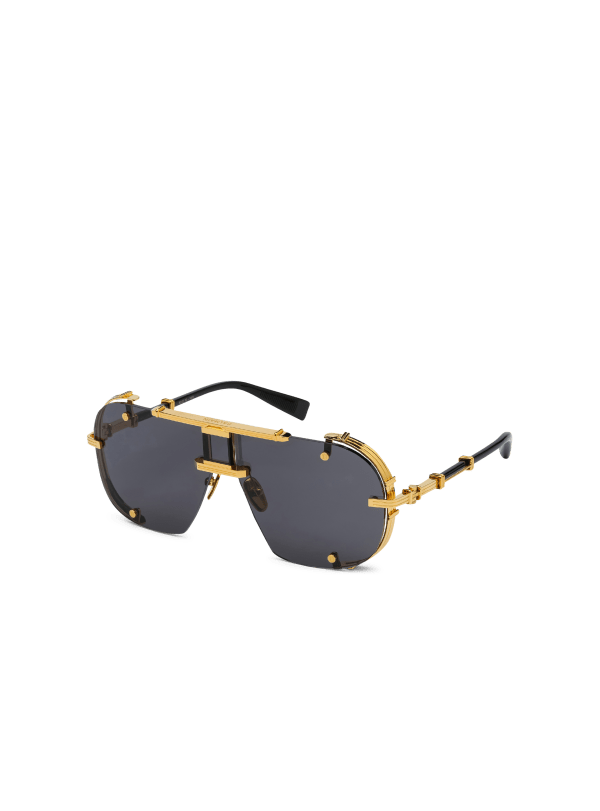 Balmain Paris Lunettes De Soleil Colonel Or - Femme
