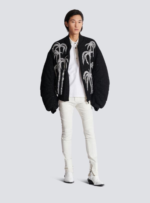 Balmain Paris Polo En Coton Piqué Blanc - Homme