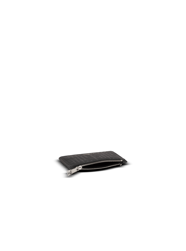 Balmain Paris Porte-monnaie En Cuir Noir - Homme