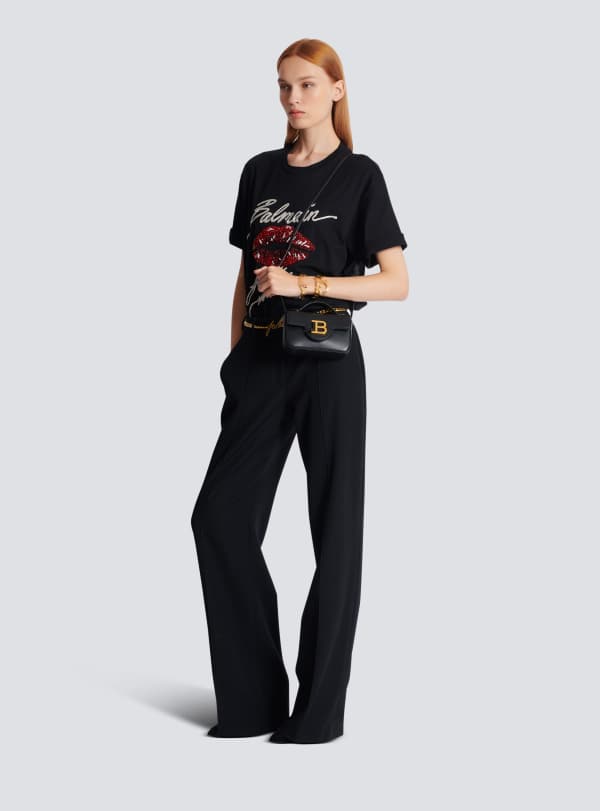 Balmain Paris Sac B-Buzz Mini En Cuir Noir - Femme