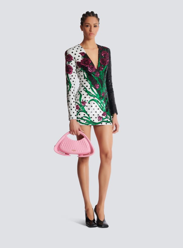 Balmain Paris Sac Jolie Madame Medium Rose - Femme