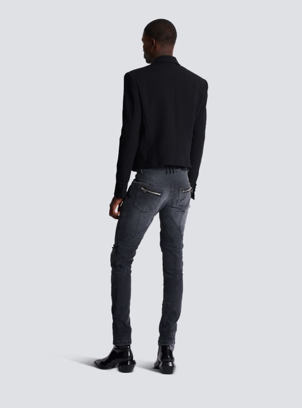 Balmain Paris Spencer En Double Crêpe Noir - Homme
