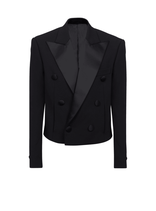 balmain paris Spencer en double crêpe noir - Homme