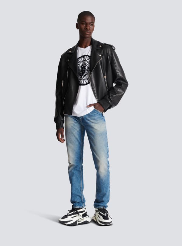 Balmain Paris T-shirt Balmain Coin Blanc - Homme