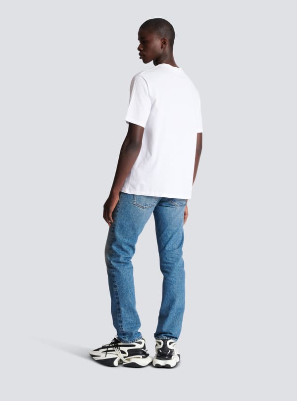 Balmain Paris T-shirt Balmain Coin Blanc - Homme