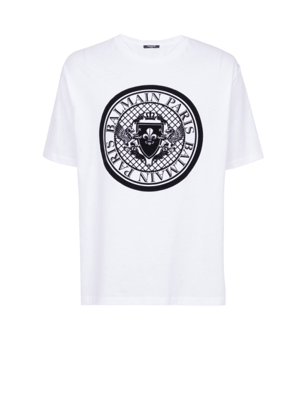 balmain paris T-shirt Balmain Coin blanc - Homme