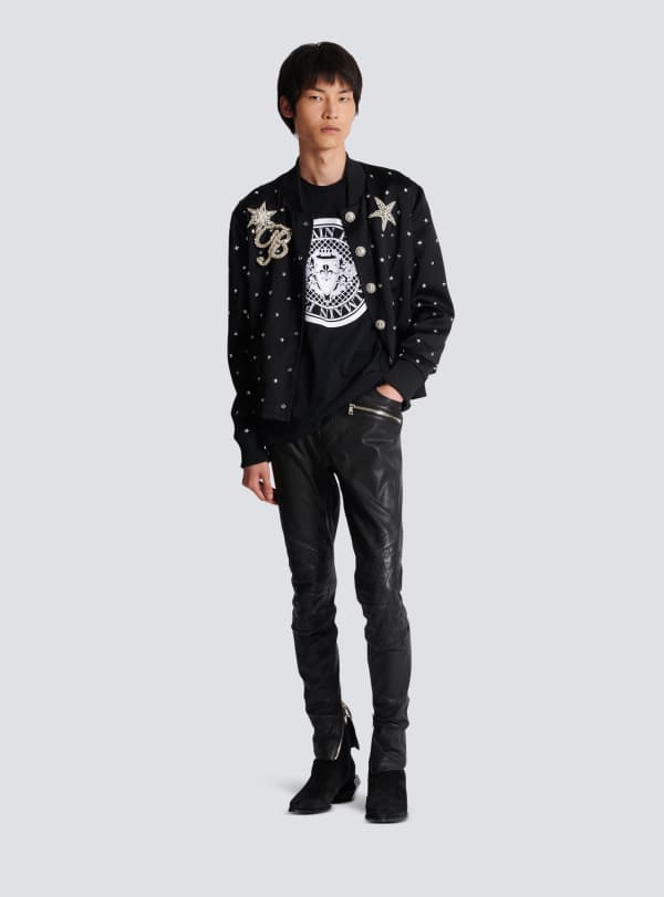Balmain Paris T-shirt Balmain Coin Noir - Homme