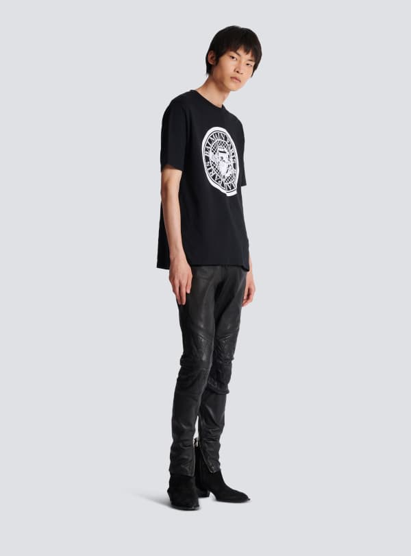 Balmain Paris T-shirt Balmain Coin Noir - Homme