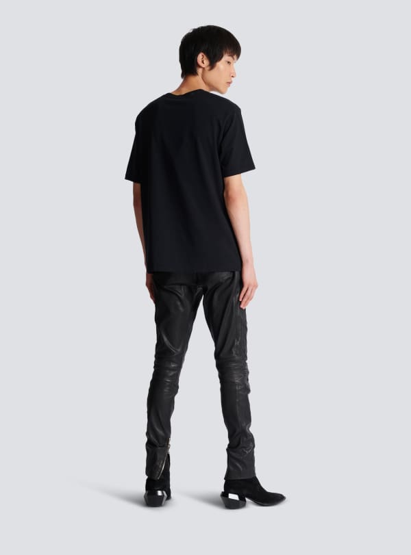 Balmain Paris T-shirt Balmain Coin Noir - Homme