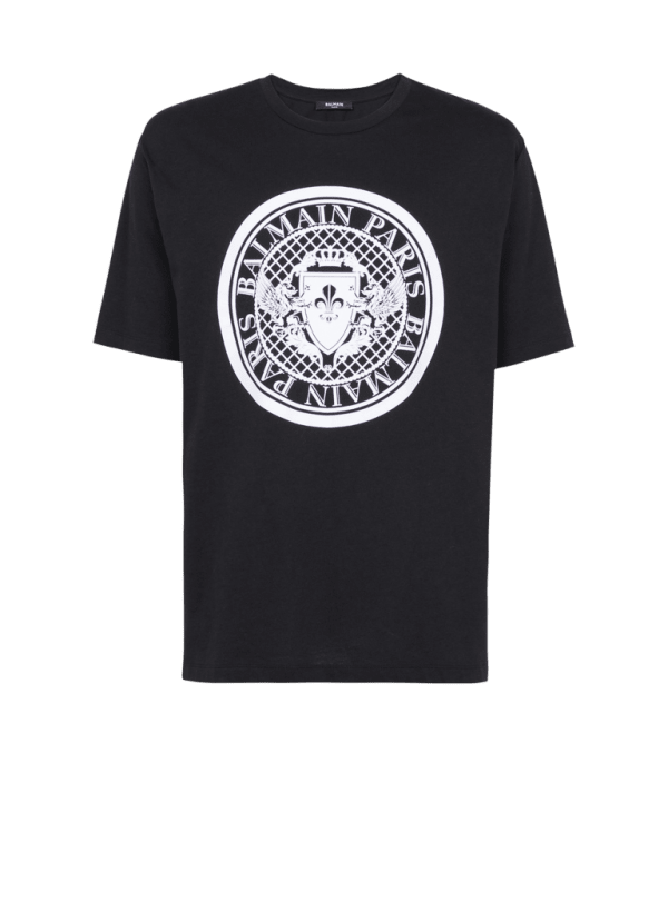 balmain paris T-shirt Balmain Coin noir - Homme