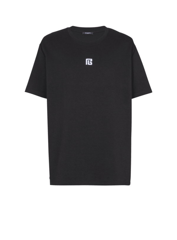 balmain paris T-shirt brodé PB noir - Homme balmain paris T-shirt brodé PB noir - Homme