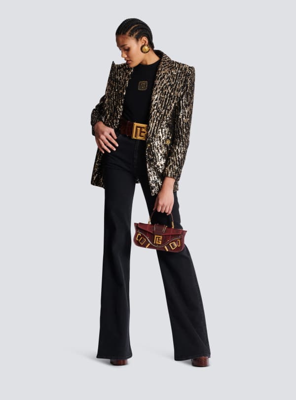 Balmain Paris T-shirt PB Retro Noir - Femme