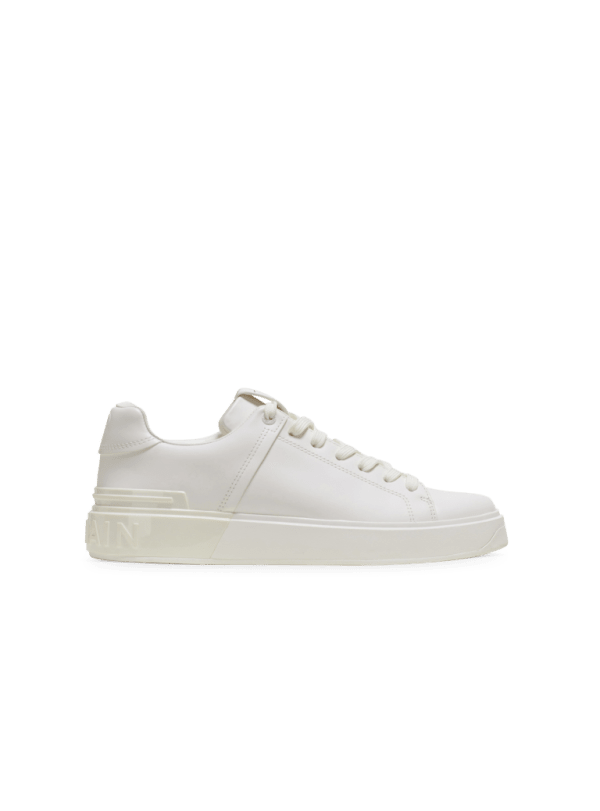 balmain paris Baskets B-Court en cuir de veau blanc - Homme balmain paris Baskets B-Court en cuir de veau blanc - Homme