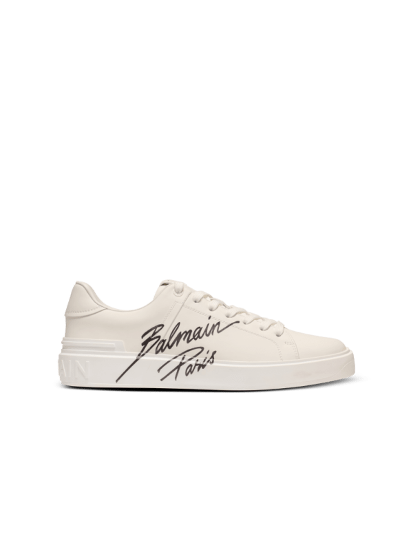 balmain paris Baskets B-Court en cuir de veau blanc - Homme balmain paris Baskets B-Court en cuir de veau blanc - Homme