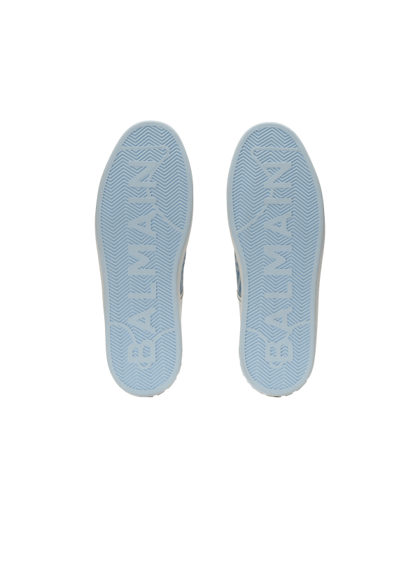 Balmain Paris Baskets B-Court En Cuir Et Denim Bleu - Homme