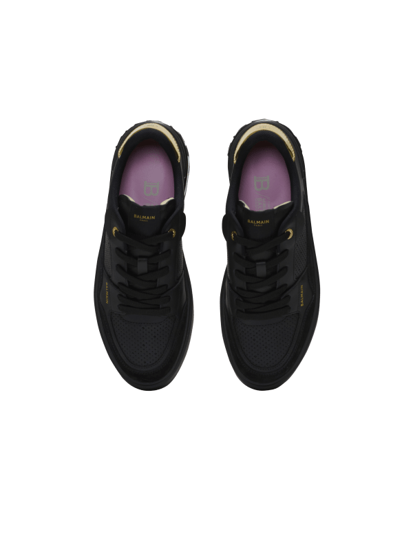 Balmain Paris Baskets B-Court Flip En Cuir De Veau Noir - Femme