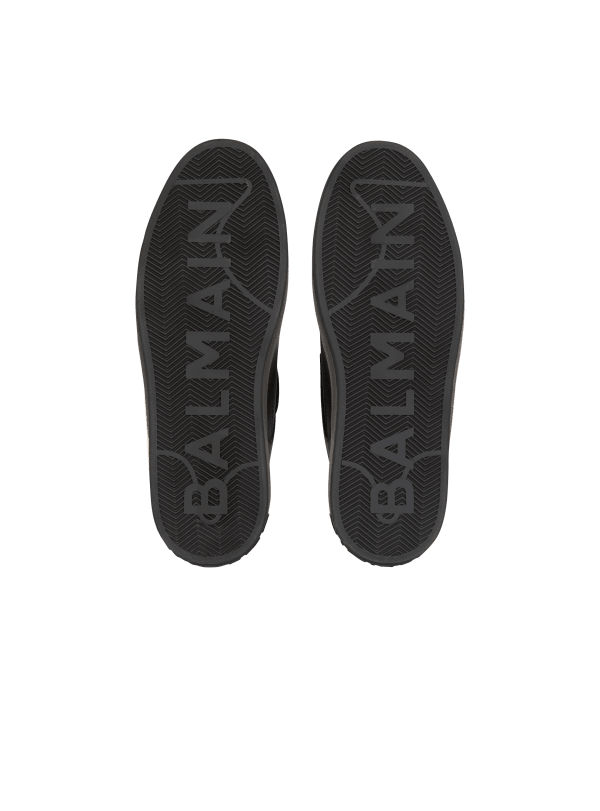 Balmain Paris Baskets B-Court Flip En Cuir De Veau Noir - Homme