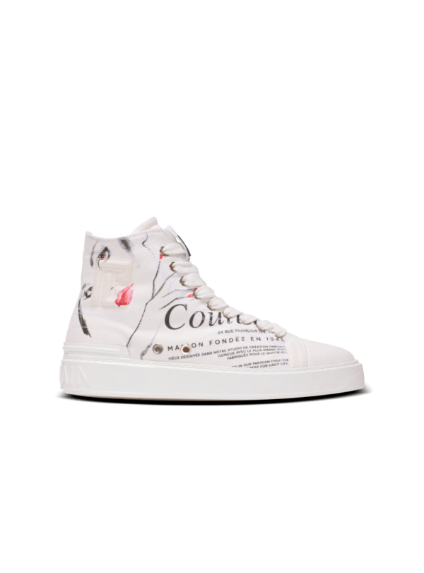 balmain paris Baskets B-Court High top imprimées Balmain Beauty blanc - Femme