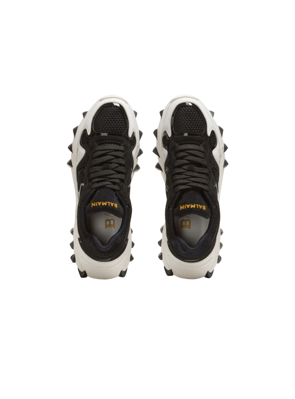 Balmain Paris Baskets B-East En Cuir Suédé Et Mesh Noir - Femme