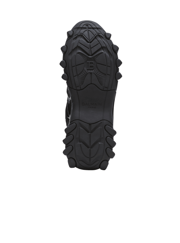 Balmain Paris Baskets B-East En Cuir Suédé Et Mesh Noir - Femme