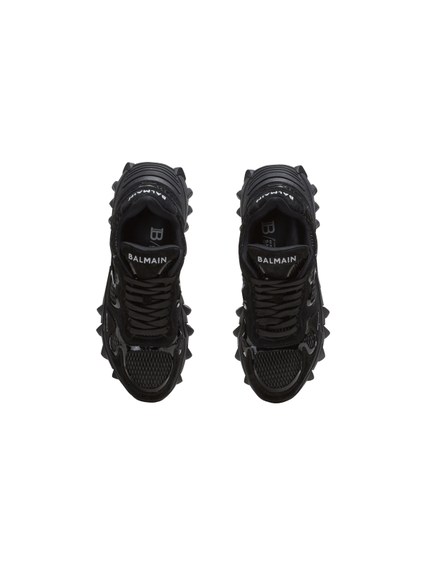 Balmain Paris Baskets B-East En Cuir Suédé Et Mesh Noir - Homme