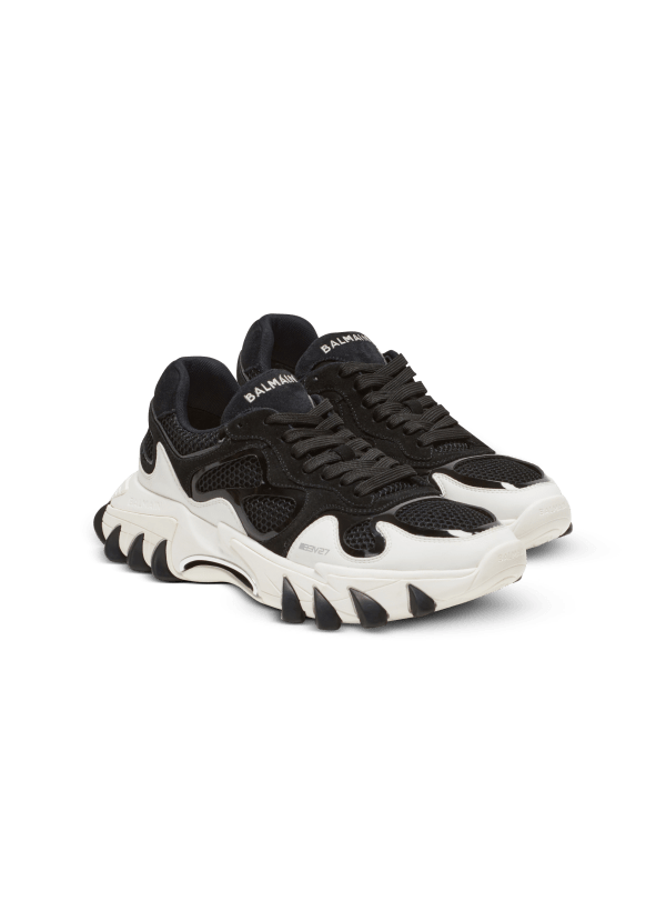 Balmain Paris Baskets B-East En Cuir Suédé Et Mesh Noir - Homme