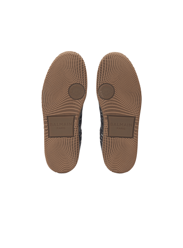 Balmain Paris Baskets Balmain Swan En Jacquard à Monogramme PB Labyrinthe Noir - Homme