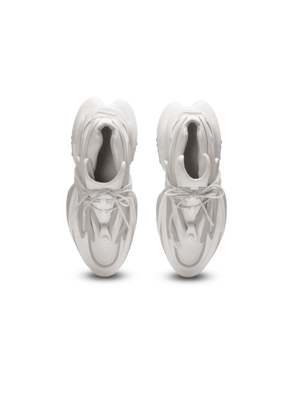 Balmain Paris Baskets Basses Unicorn En Néoprène Et Cuir Blanc - Homme