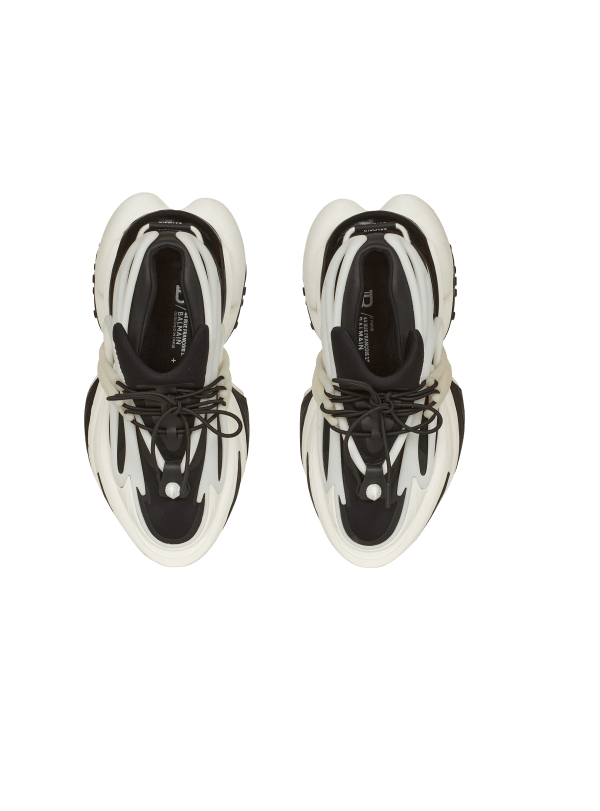 Balmain Paris Baskets Basses Unicorn En Néoprène Et Cuir Noir - Homme